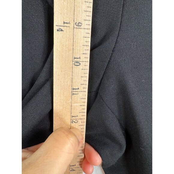 Piazza Sempione Wool blend classic straight leg high waist trousers black sz L - Picture 5 of 8